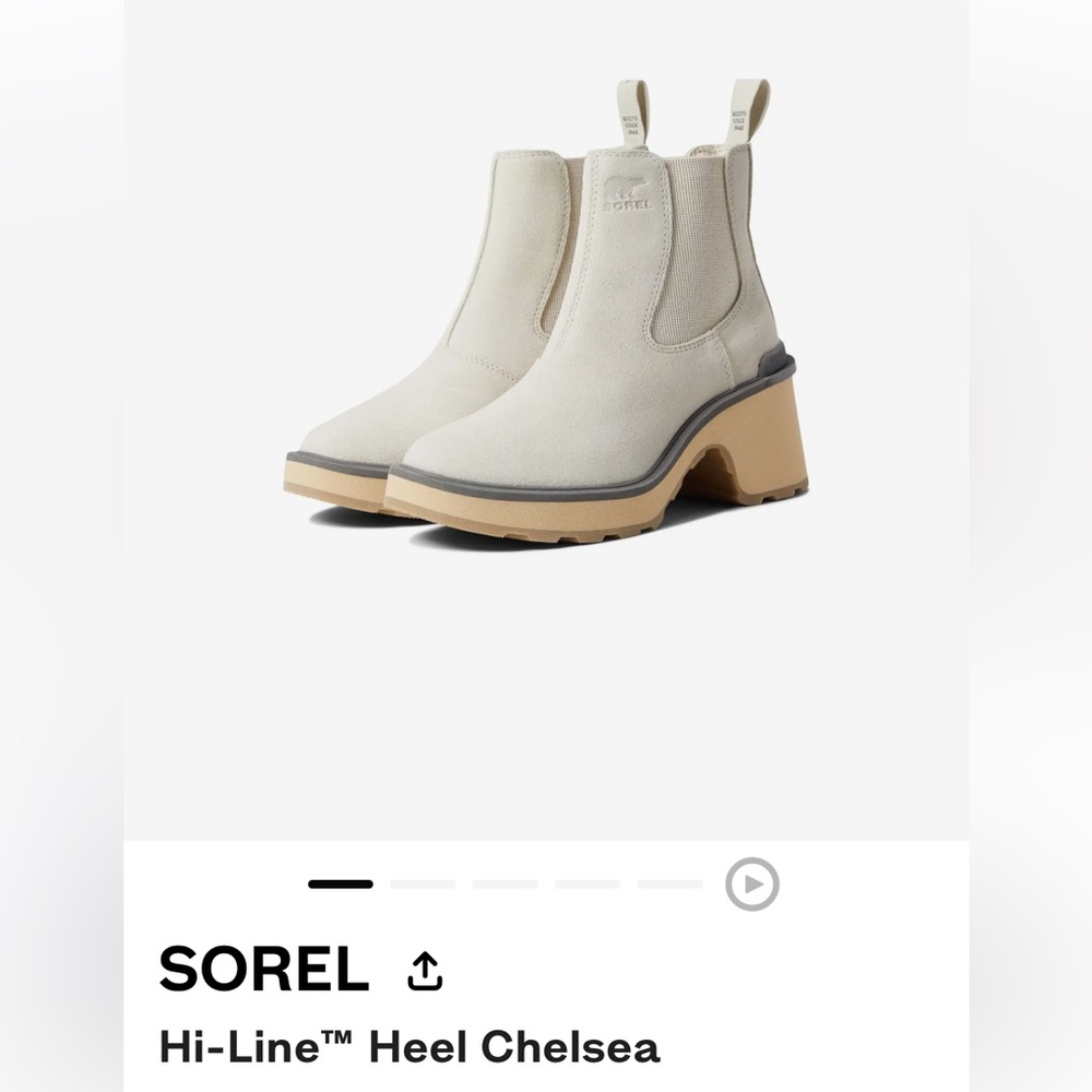 NEW Sorel size 7 hi-line heel Chelsea waterproof boots